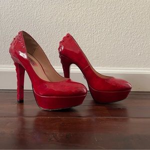 Red Betsey Johnson Platform Heels